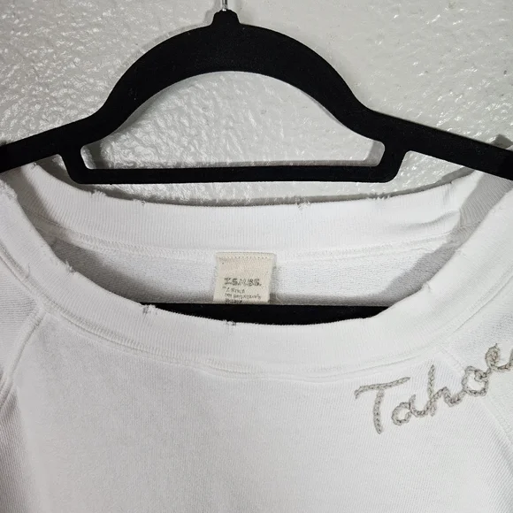 I.S.M.B.S. Essential White Sweatshirt Hand Embroidered Tahoe Size M/L - Picture 5 of 14